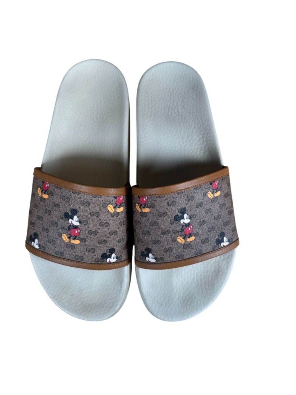 Gucci x Disney GG Supreme Mickey Mouse Logo Shoes Slides Size UK 10 US 11 - Picture 2 of 11
